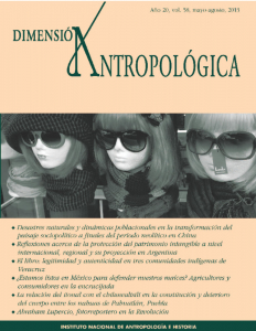 Dimensión Antropológica Volumen 58, Año 20